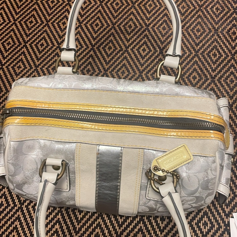 Vintage Y2K Coach Signature Print Tie Dye satchel 2186 Soho speedy doctor bag - Picture 7 of 14
